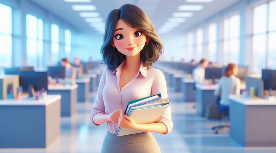 3D Animation Pay Well - Office scene