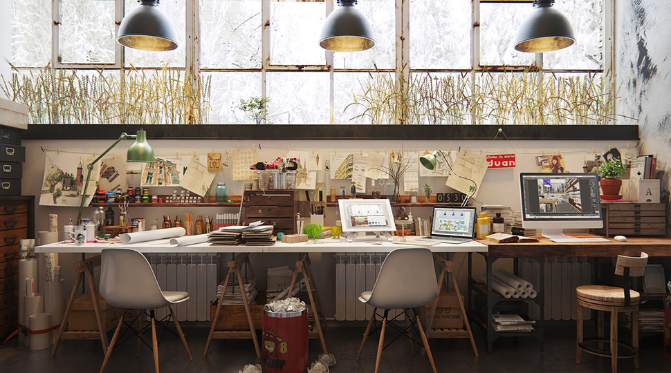 A realistic render using V-Ray renderer