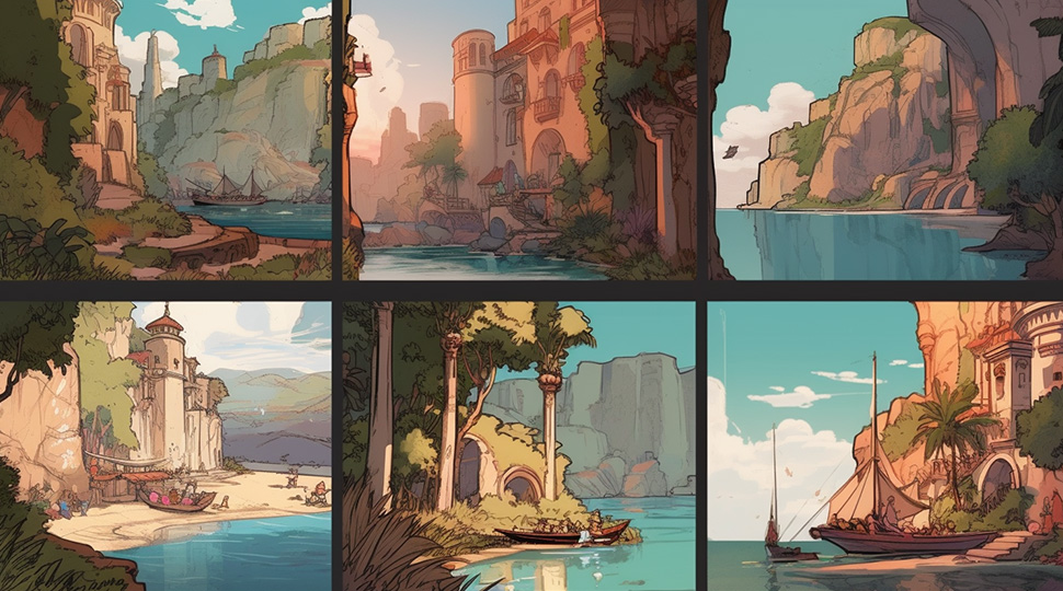 animation colored detailed storyboard