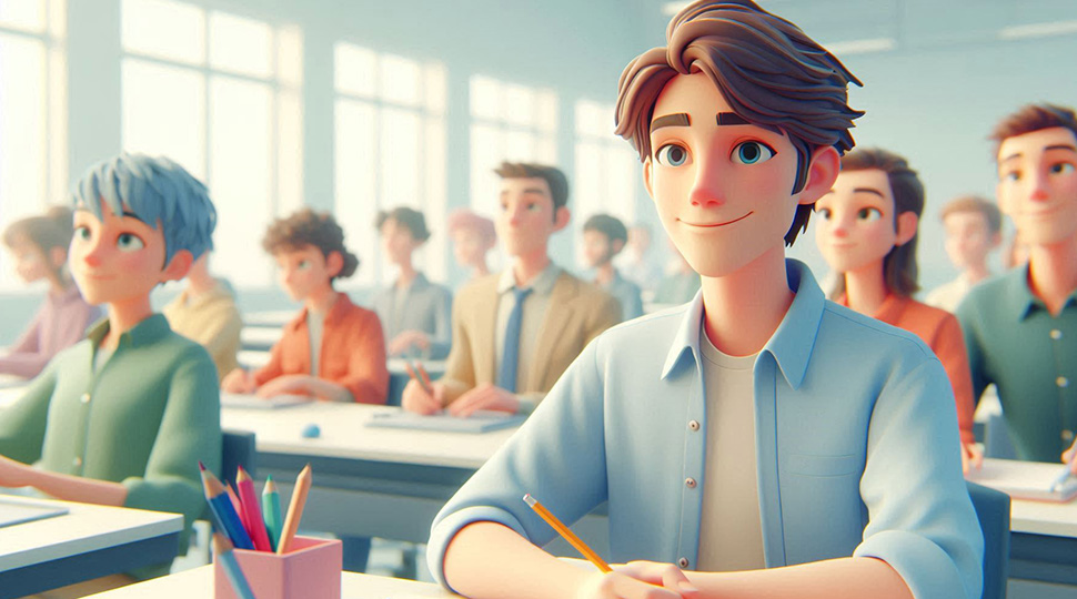 Animation student in college