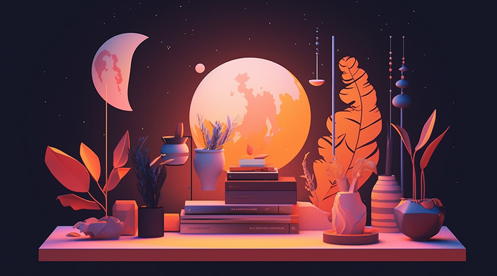Brand video scene in 3D