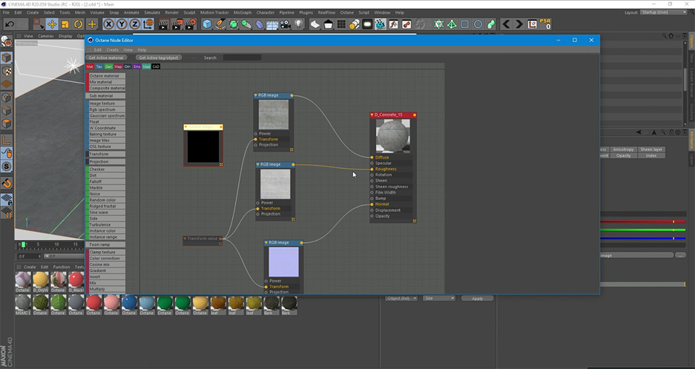 concrete material setting