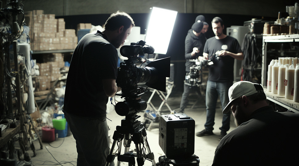 Crew shooting a tv commercial story