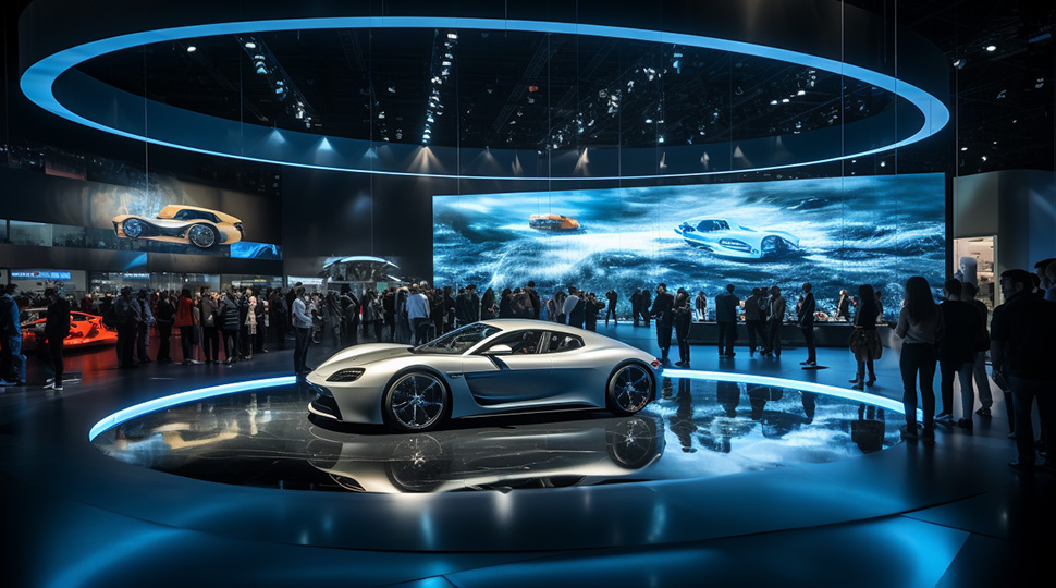 Geneva motor show large video displays