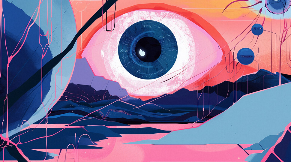 Motion design scene eyes