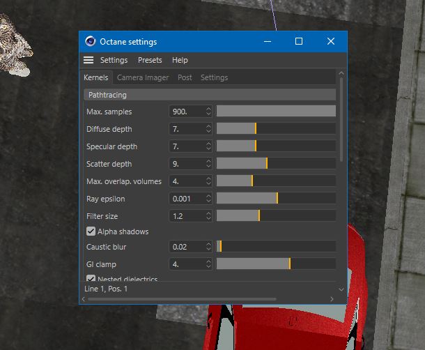 octane setting virtual reality 360