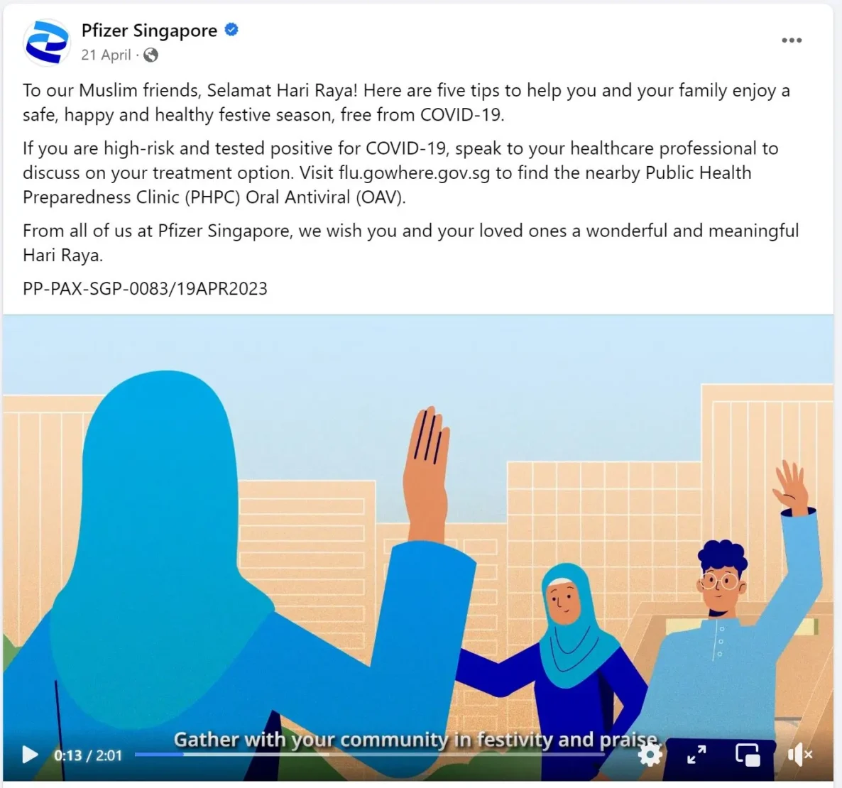 Pfizer Social Post - SG