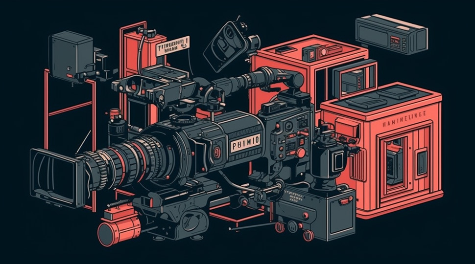 Red One Camera Illustration Outline