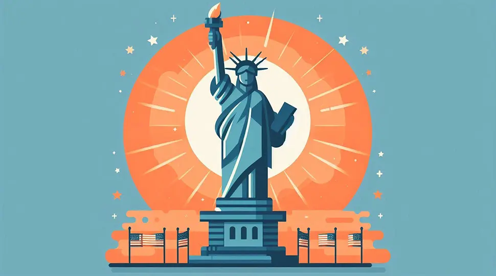 Statue in Flat Illustrations style