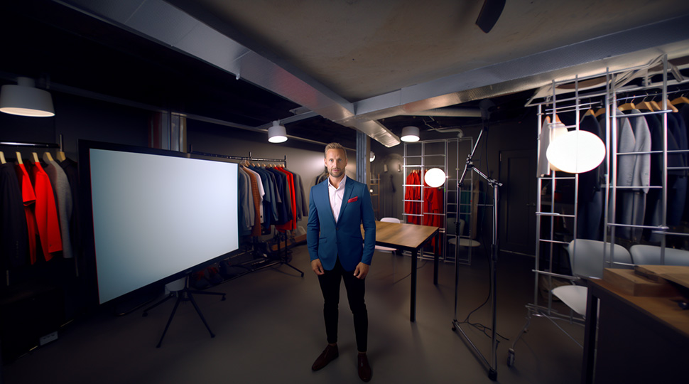 team filming the video fashion client