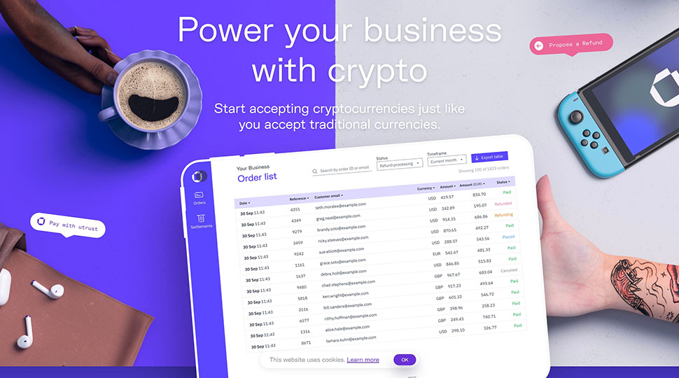 Utrust Excellent Website Design