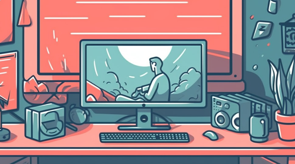 Youtube explainer video on monitor
