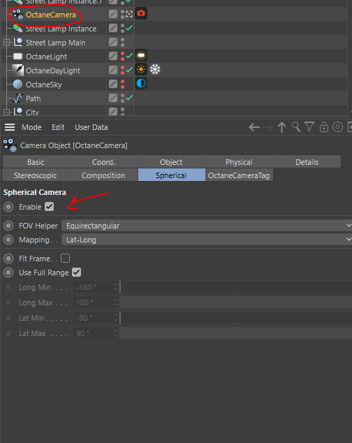 Spherical Camera C4D
